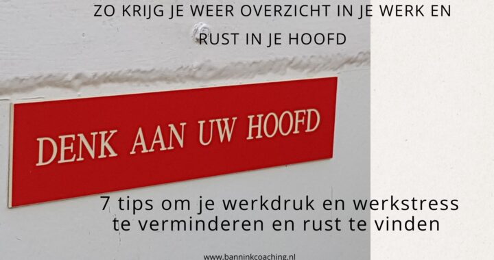overzicht in je werk en rust in je hoofd. Verminderen van werkdruk en stress