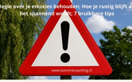Regie over je emoties in je werk; rust in gesprekken